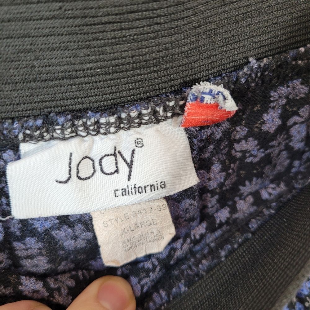 Vintage Jody California Tiered Skirt Blue Ditsy Floral Y2K 90s Cottage Fairycore - Picture 7 of 7